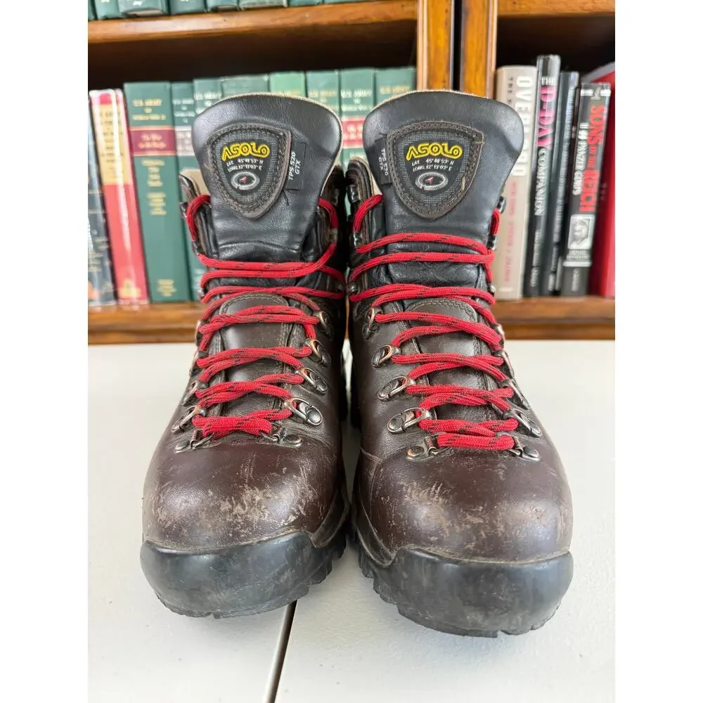 Asolo Evo Gore Tex Hiking Boots Mens 9 Leather Outdoor Brown TPS-520 GTX Utility
